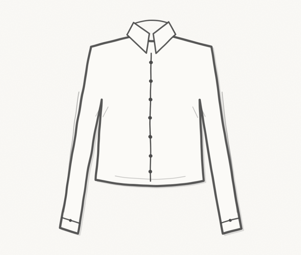 Women's "Arches" Cropped Long Sleeve Shirt