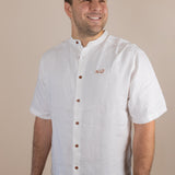 Everglades - Men's Short-Sleeve Shirt in Desert Willow (White) (front view)