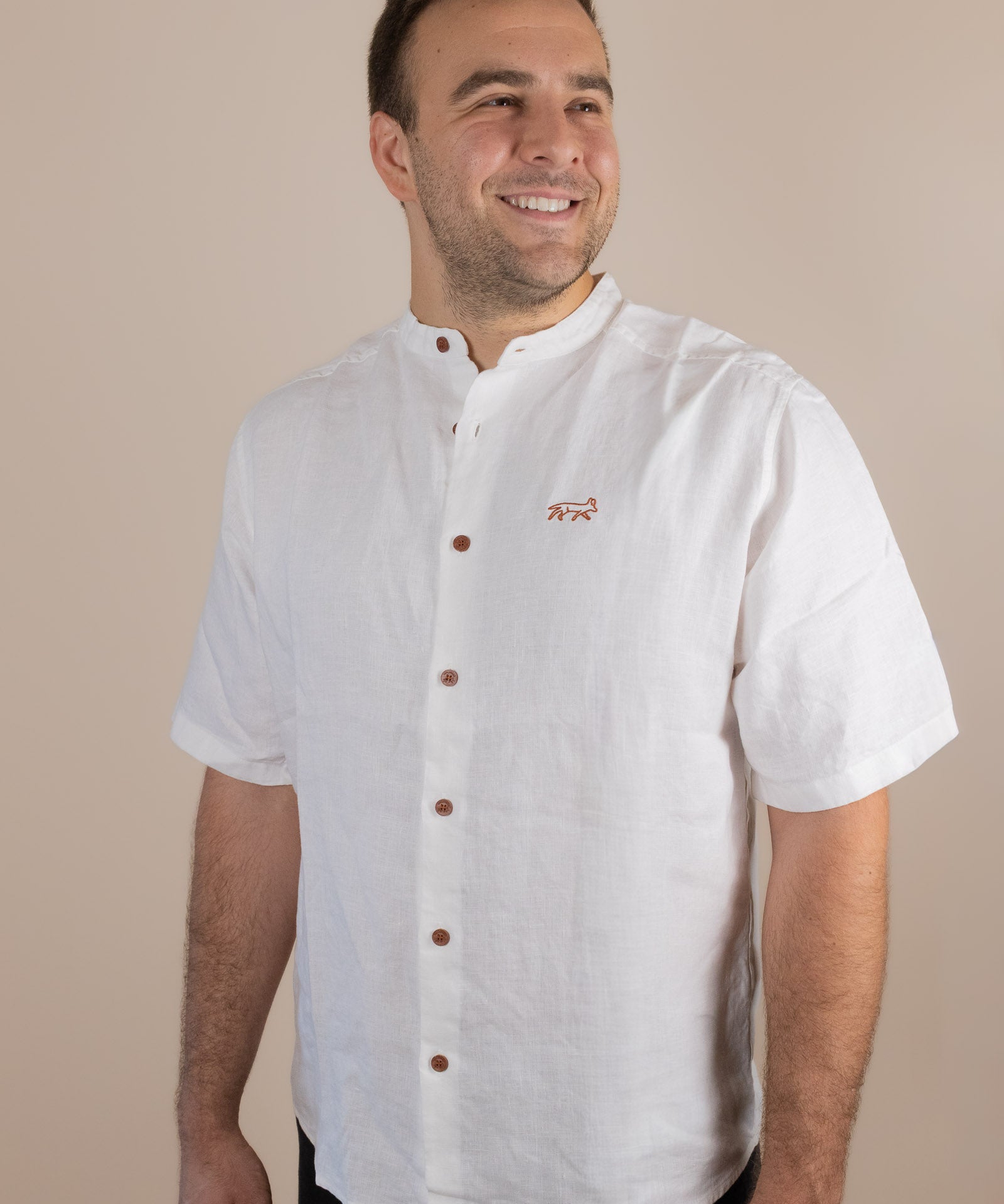 Everglades - Men's Short-Sleeve Shirt in Desert Willow (White) (front view)