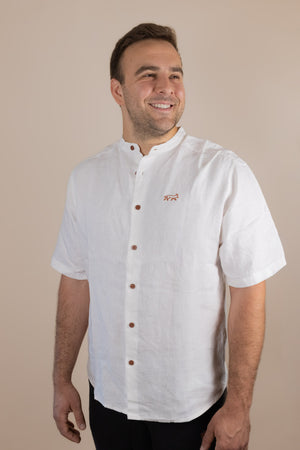 Everglades - Men's Short-Sleeve Shirt in Desert Willow (White) (front view)