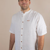 Everglades - Men's Short-Sleeve Shirt in Desert Willow (White) (front view)