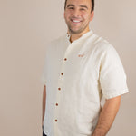 Everglades - Men's Short-Sleeve Shirt in Chamisa (Tan) (front view)