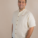 Everglades - Men's Short-Sleeve Shirt in Chamisa (Tan) (front view)