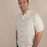 Everglades - Men's Short-Sleeve Shirt in Chamisa (Tan) (front view)