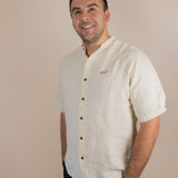 Everglades - Men's Short-Sleeve Shirt in Chamisa (Tan) (front view)
