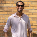 White Sands - Men's Sun Henley with Hideaway Hood