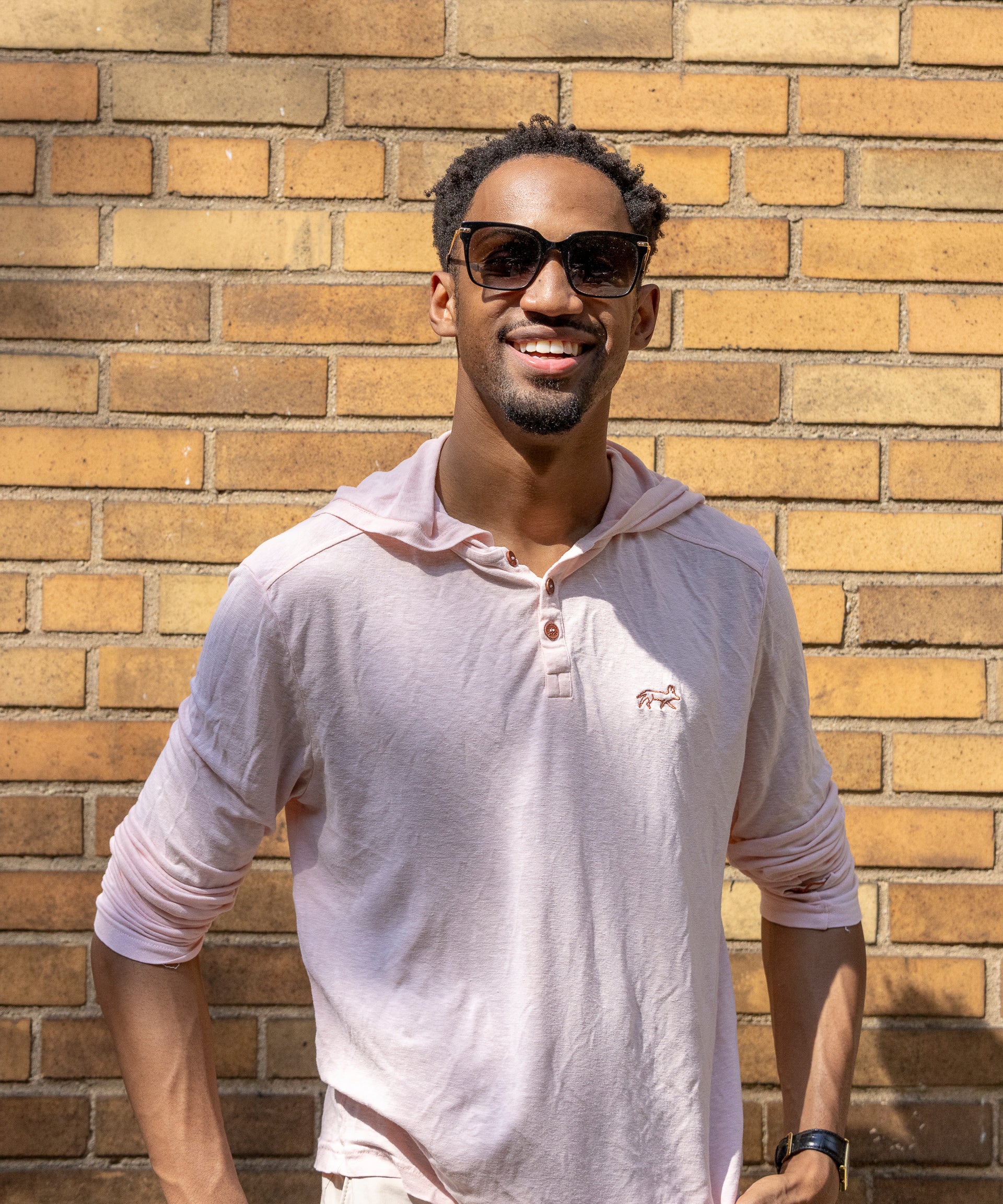 White Sands - Men's Sun Henley with Hideaway Hood