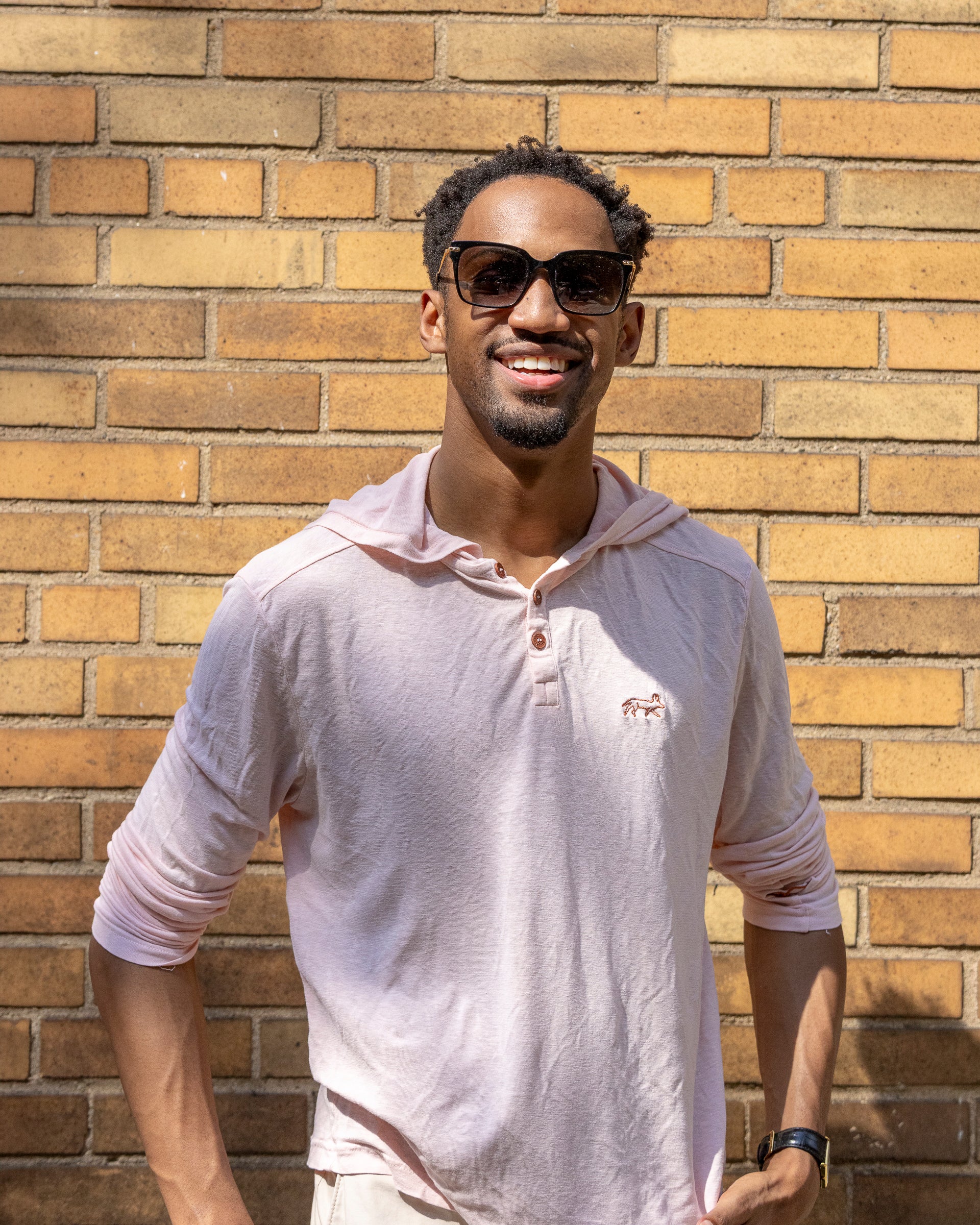White Sands - Men's Sun Henley with Hideaway Hood
