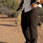 Joshua Tree - Men's Breathable Hemp Trail Pants in Obsidian (Black)