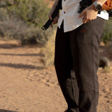 Joshua Tree - Men's Breathable Hemp Trail Pants in Obsidian (Black)