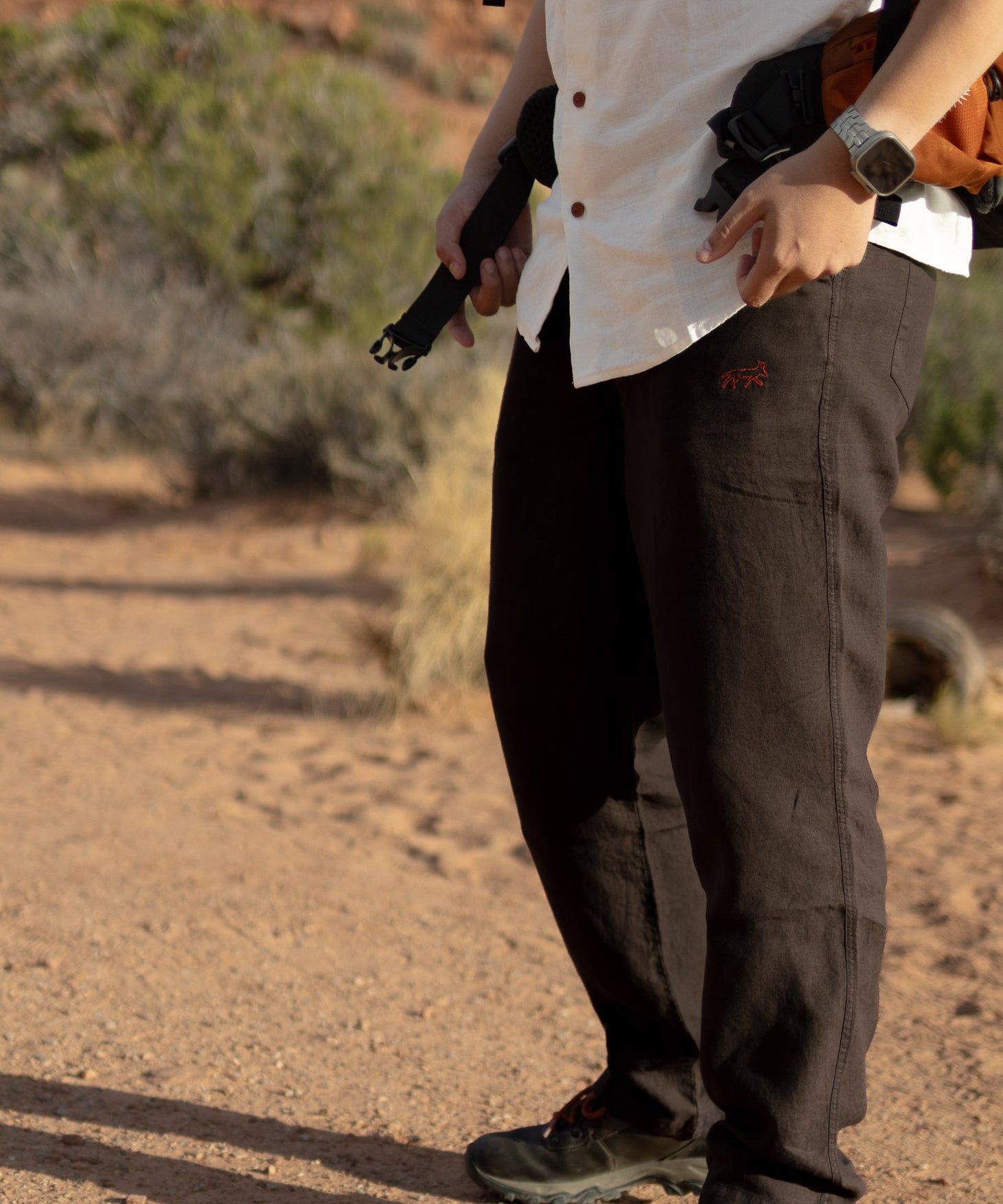 Joshua Tree - Men's Breathable Hemp Trail Pants in Obsidian (Black)