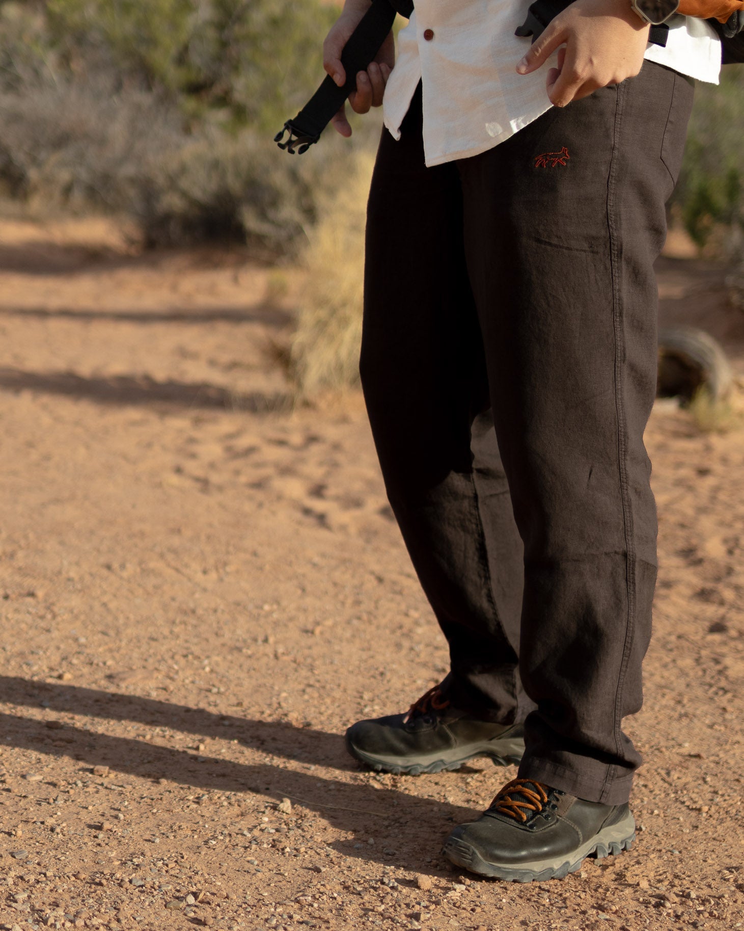 Joshua Tree - Men's Breathable Hemp Trail Pants in Obsidian (Black)