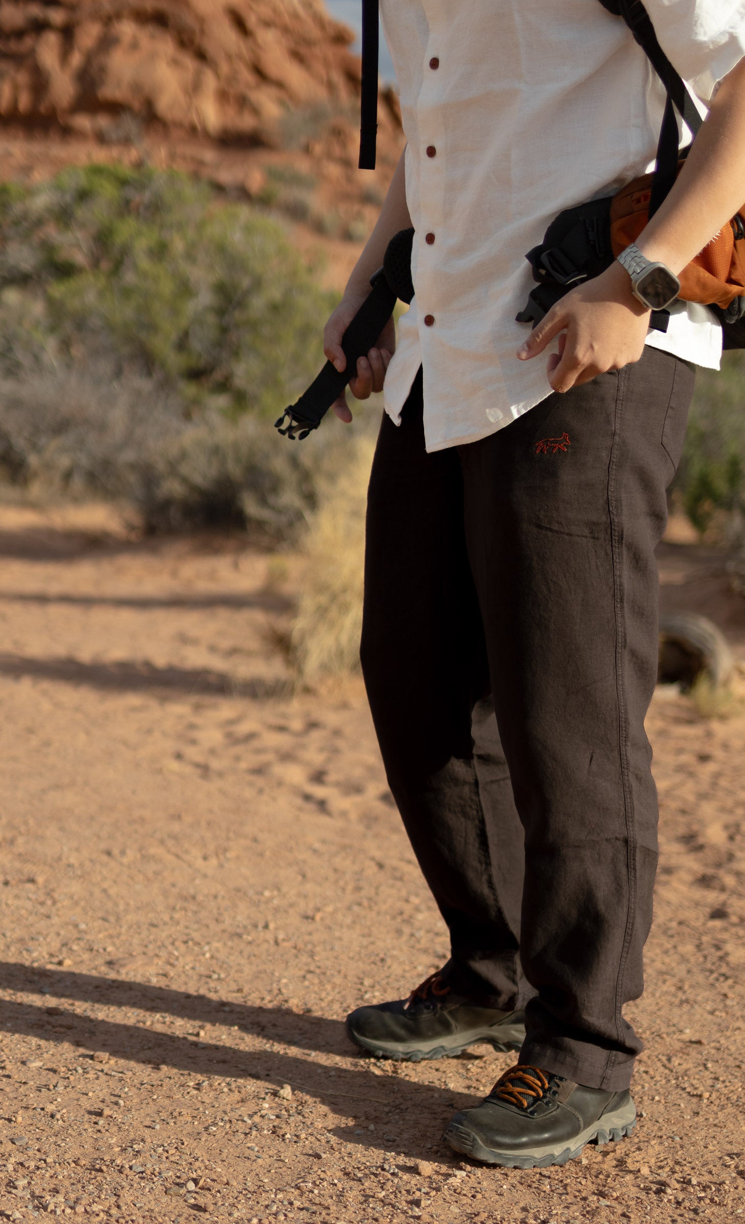 Joshua Tree - Men's Breathable Hemp Trail Pants in Obsidian (Black)