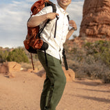 Joshua Tree - Men's Breathable Hemp Trail Pants in Olivine (Green)