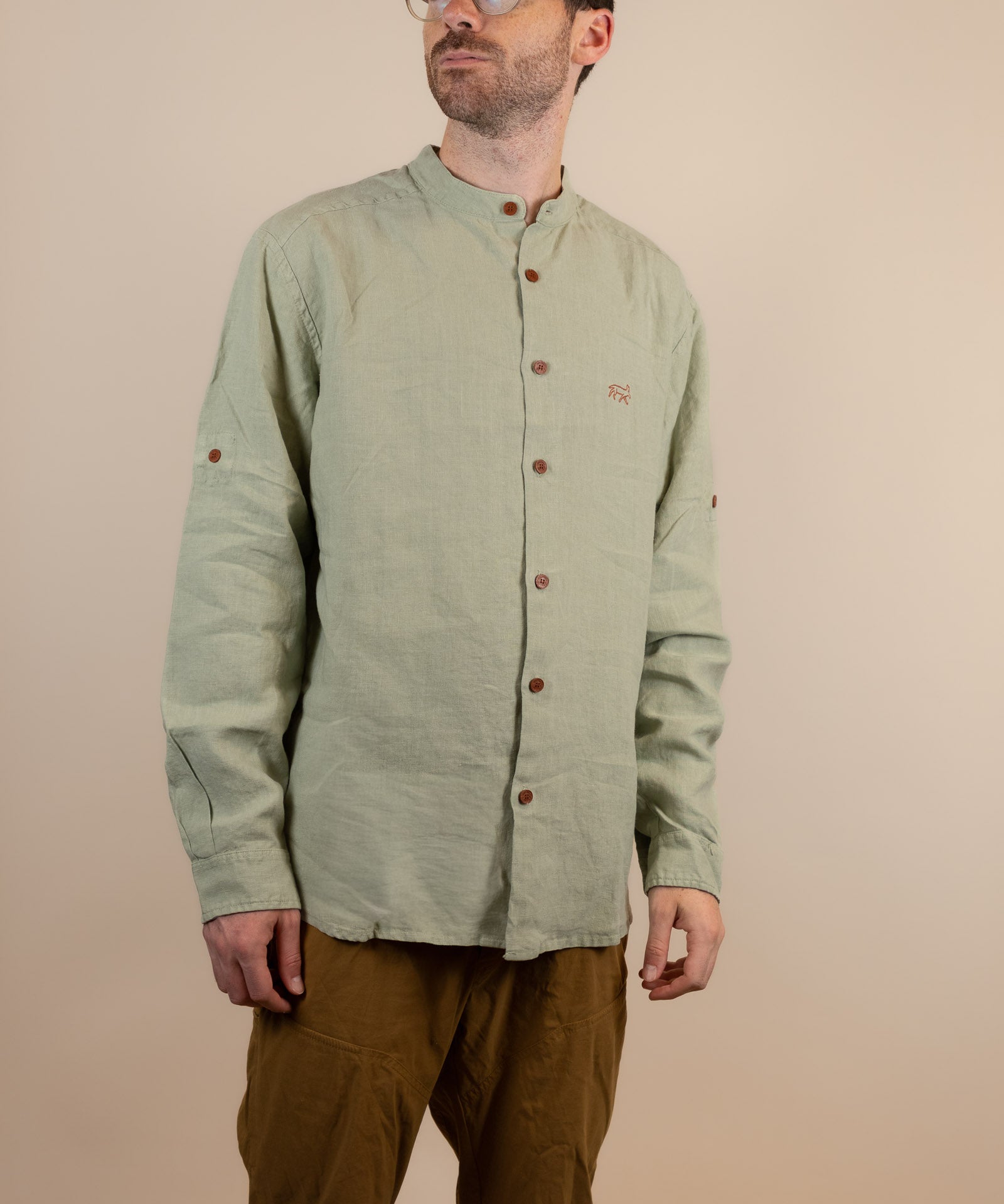 Canyonlands - Men’s Long-Sleeve Ventilated Hemp Shirt in Agave (Light Green)