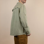 Canyonlands - Men’s Long-Sleeve Ventilated Hemp Shirt in Agave (Light Green) (side view)