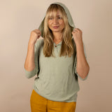 White Sands - Women's Sun Henley with Hideaway Hood