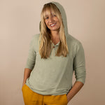 White Sands - Women's Sun Henley with Hideaway Hood