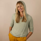 White Sands - Women's Sun Henley with Hideaway Hood
