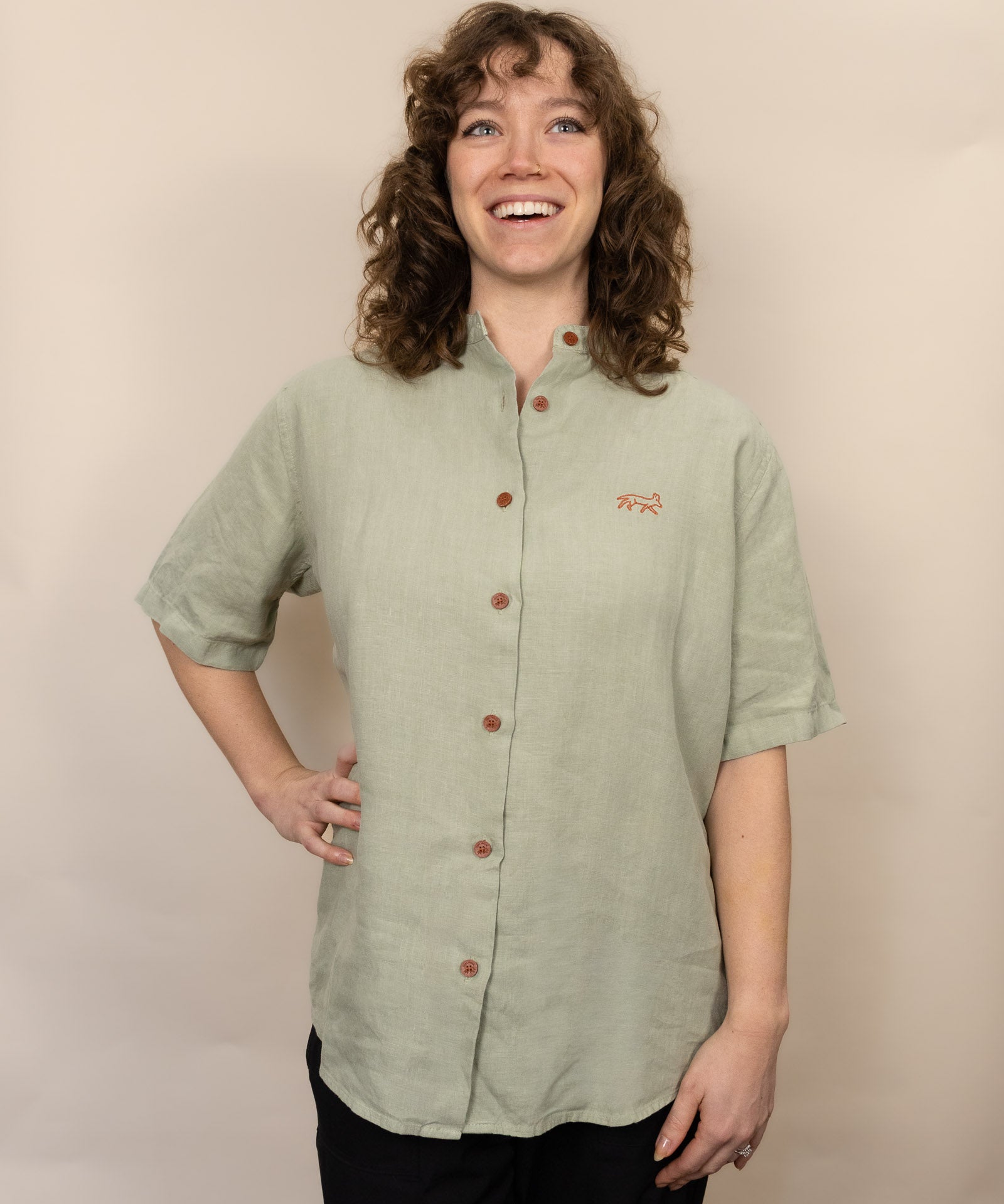 Everglades - Women's Short-Sleeve Shirt in Agave (Light Green) (front view)