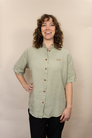 Everglades - Women's Short-Sleeve Shirt in Agave (Light Green) (front view)