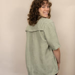 Everglades - Women's Short-Sleeve Shirt in Agave (Light Green) (back view)