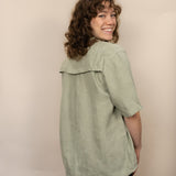 Everglades - Women's Short-Sleeve Shirt in Agave (Light Green) (back view)