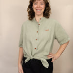 Everglades - Women's Short-Sleeve Shirt in Agave (Light Green) (front view)