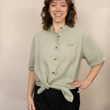 Everglades - Women's Short-Sleeve Shirt in Agave (Light Green) (front view)