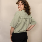 Everglades - Women's Short-Sleeve Shirt in Agave (Light Green) (back view)