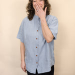 Everglades - Women's Short-Sleeve Shirt in Blue Sage (Light Blue) (front view)