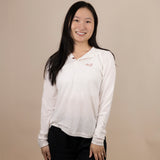 White Sands - Women's Sun Henley with Hideaway Hood