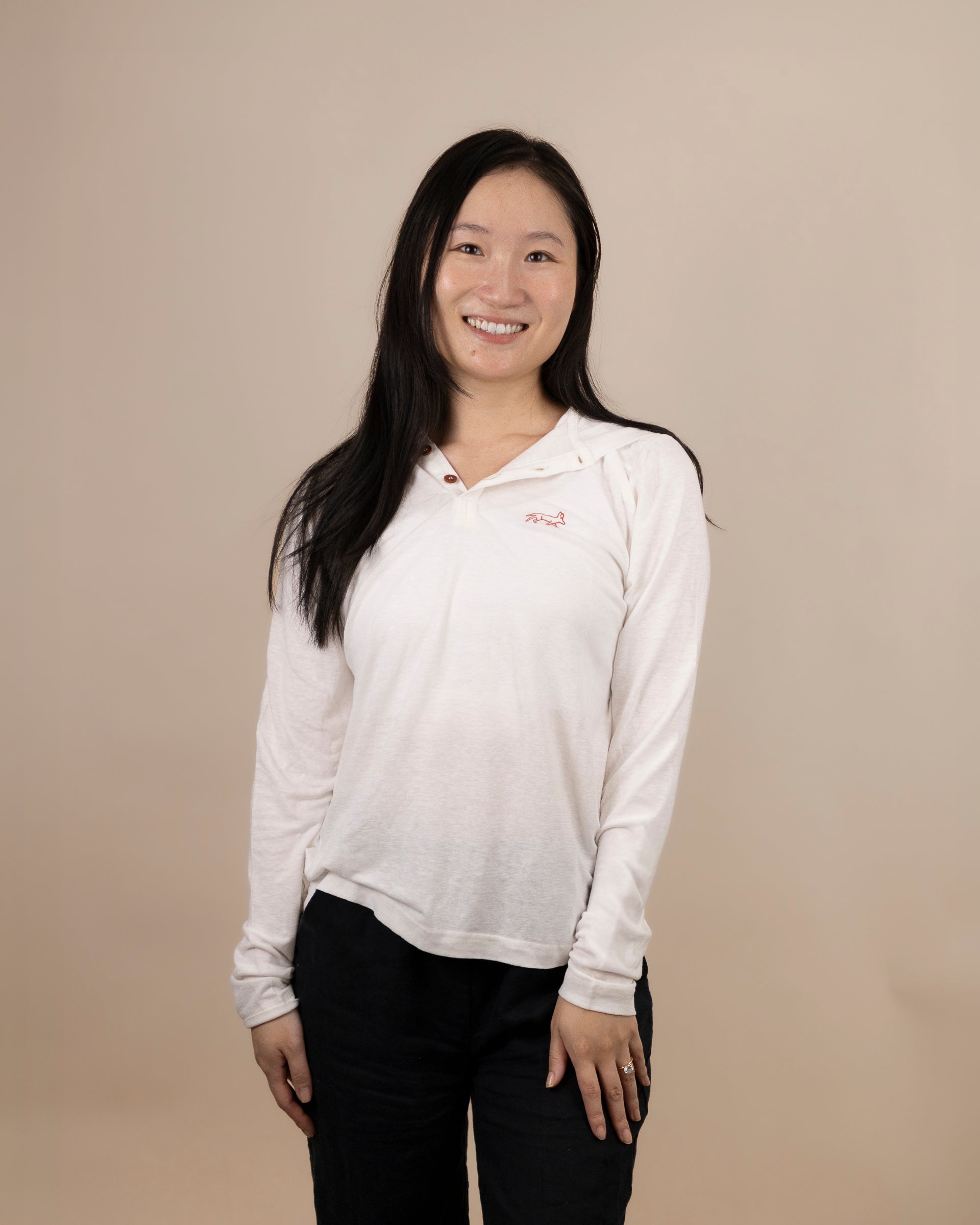 White Sands - Women's Sun Henley with Hideaway Hood