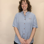 Everglades - Women's Short-Sleeve Shirt in Blue Sage (Light Blue) (front view)