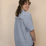 Everglades - Women's Short-Sleeve Shirt in Blue Sage (Light Blue) (back view)