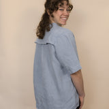 Everglades - Women's Short-Sleeve Shirt in Blue Sage (Light Blue) (back view)