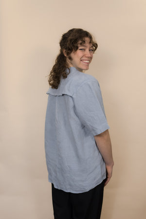 Everglades - Women's Short-Sleeve Shirt in Blue Sage (Light Blue) (back view)