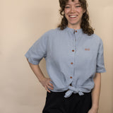 Everglades - Women's Short-Sleeve Shirt in Blue Sage (Light Blue) (front view)