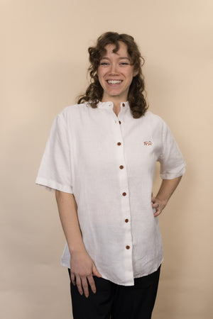 Everglades - Women's Short-Sleeve Shirt in Desert Willow (White) (front view)