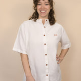 Everglades - Women's Short-Sleeve Shirt in Desert Willow (White) (front view)