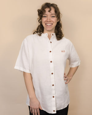 Everglades - Women's Short-Sleeve Shirt in Desert Willow (White) (front view)