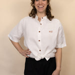 Everglades - Women's Short-Sleeve Shirt in Desert Willow (White) (front view)