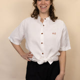 Everglades - Women's Short-Sleeve Shirt in Desert Willow (White) (front view)