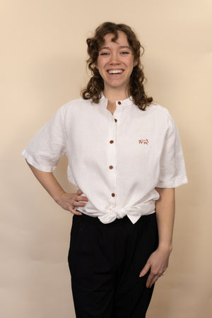 Everglades - Women's Short-Sleeve Shirt in Desert Willow (White) (front view)
