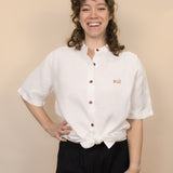Everglades - Women's Short-Sleeve Shirt in Desert Willow (White) (front view)