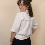 Everglades - Women's Short-Sleeve Shirt in Desert Willow (White) (back view)