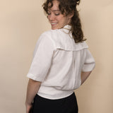 Everglades - Women's Short-Sleeve Shirt in Desert Willow (White) (back view)