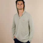 White Sands - Men's Sun Henley with Hideaway Hood