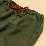 Joshua Tree - Men's Breathable Hemp Trail Pants in Olivine (Green) (close up)