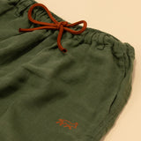 Joshua Tree - Men's Breathable Hemp Trail Pants in Olivine (Green) (close up)